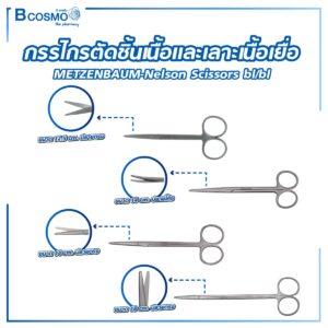 กรรไกรตัดชิ้นเนื้อ METZENBAUM-Nelson Scissors bl/bl