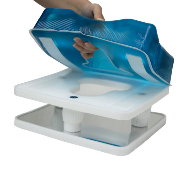 ฐานหมอนเจลรองศีรษะท่าคว่ำ CLEARVIEW Prone Head Rest With Mirror AP026 26x22.5x8.5-11 cm.