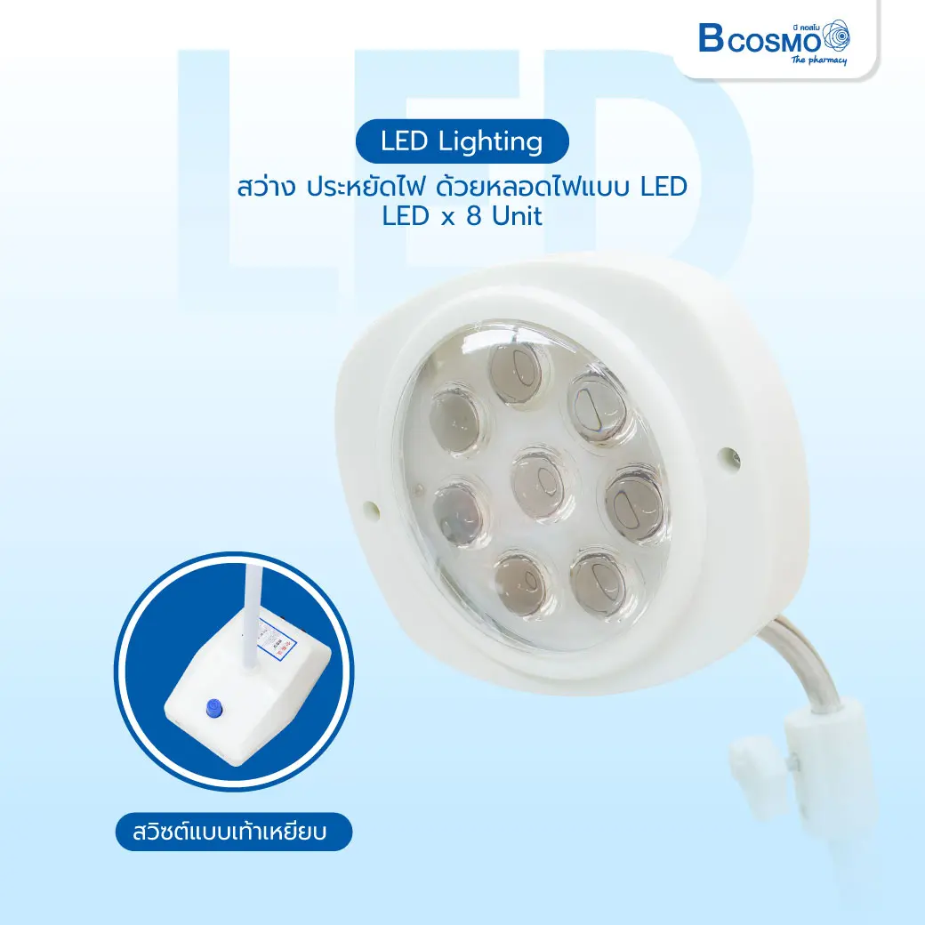โคมไฟผ่าตัด 8LED 25000 LUX