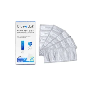 แถบตรวจน้ำตาลในเลือด BLUEDOT รุ่น B-GM161 BT , B-GM162 25 ชิ้น/กล่อง