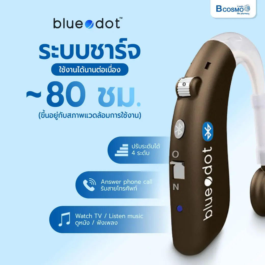 เครื่องช่วยฟังแบบชาร์จ bluedot HA03 BT เครื่องช่วยฟังแบบชาร์จ bluedot HA03 BT