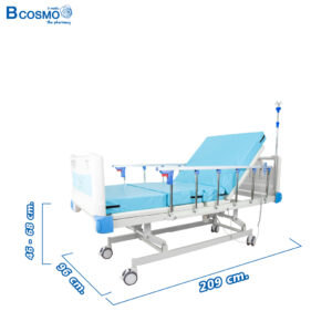 เตียงผู้ป่วยไฟฟ้า 3 ฟังก์ชัน Bcos R03E ราวสไลด์