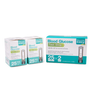 แผ่นตรวจน้ำตาลในเลือด Glucochek Easy Pro [50 ชิ้น/กล่อง]