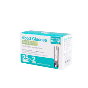 แผ่นตรวจน้ำตาลในเลือด Glucochek Easy Pro [50 ชิ้น/กล่อง]