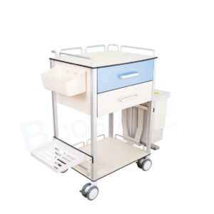 รถเข็นโรงพยาบาล ลามิเนต HPL 2 ลิ้นชัก 1 ชั้นวาง HK-N512-2
