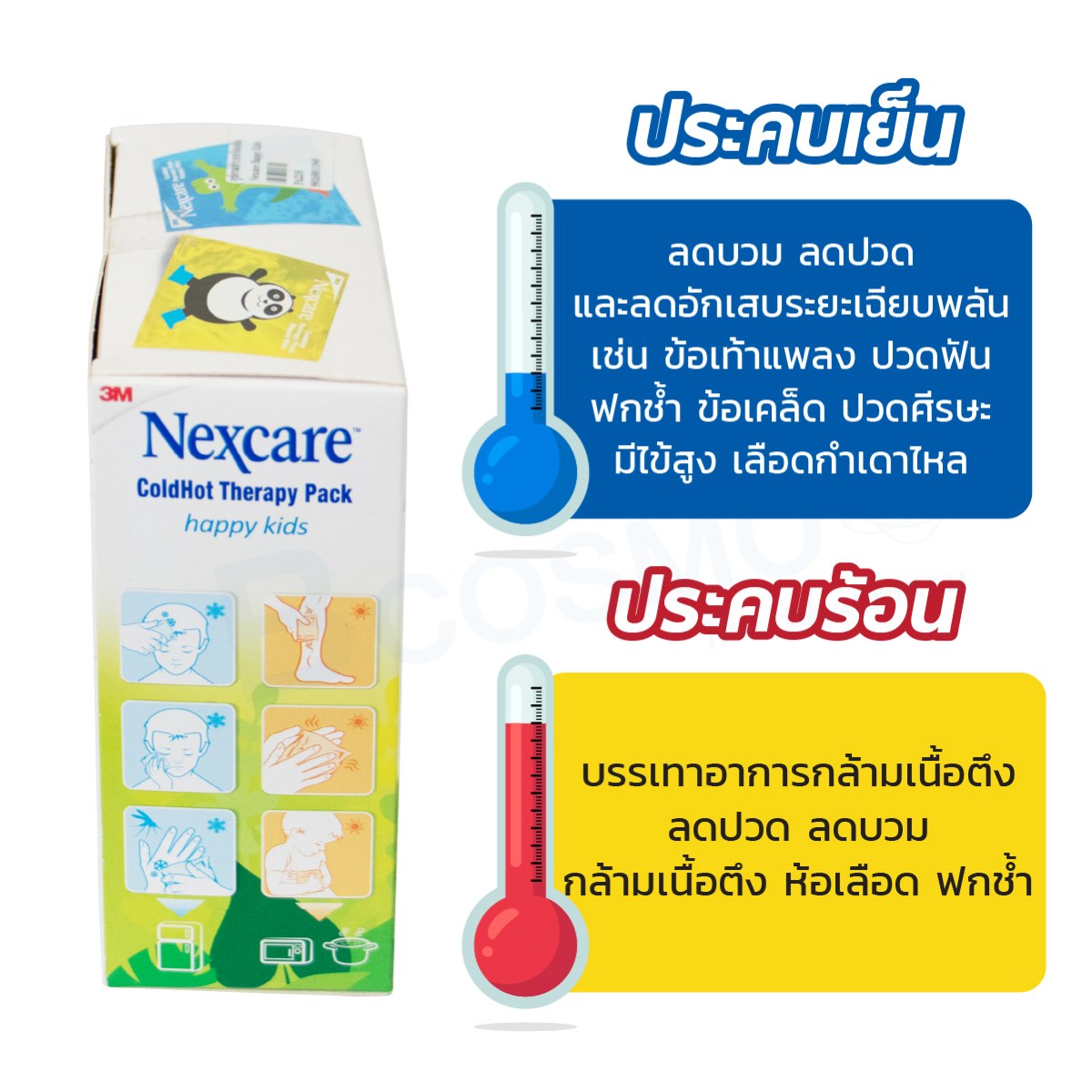 อุปกรณ์ประคบร้อนเย็น Nexcare Happy Kids อุปกรณ์ประคบร้อนเย็น Nexcare Happy Kids