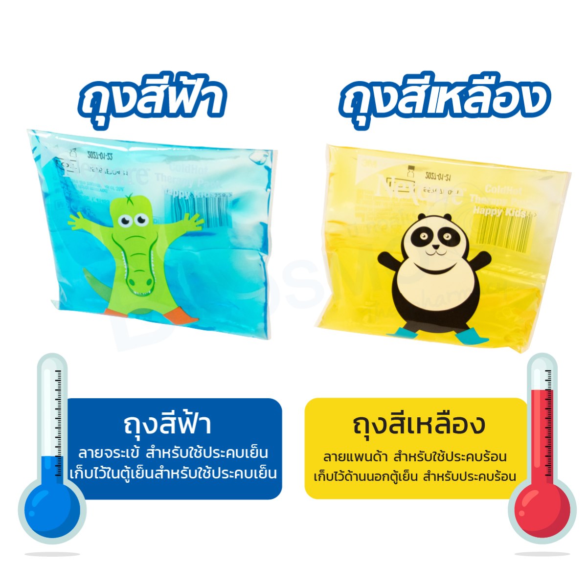 อุปกรณ์ประคบร้อนเย็น Nexcare Happy Kids อุปกรณ์ประคบร้อนเย็น Nexcare Happy Kids
