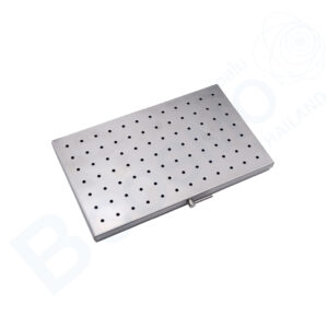 กล่องฆ่าเชื้อ เครื่องมือแพทย์ สแตนเลส 250x150x22 mm.