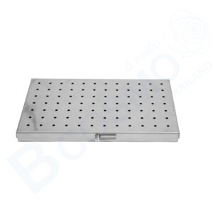 กล่องฆ่าเชื้อ เครื่องมือแพทย์ สแตนเลส 250x150x22 mm.