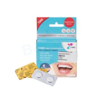 แผ่นปิดแผลในปาก Time Oral Ulcer Patch 1.5 cm.x 6 ชิ้น